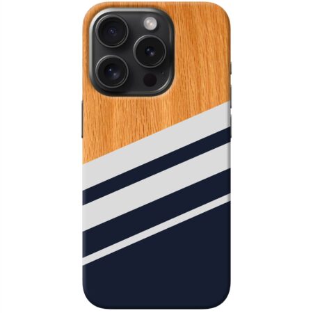 Black and white wooden iPhone 15 Pro Back Cover